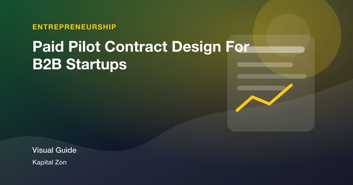 Paid Pilot Contract Design For B2B Startups