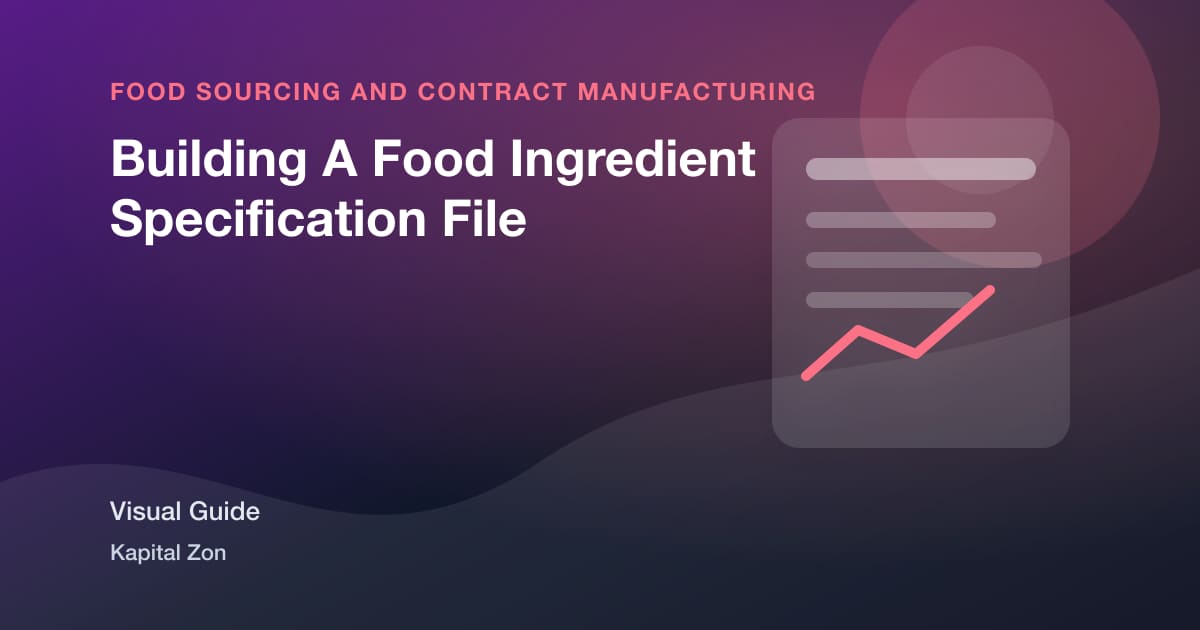 Building A Food Ingredient Specification File
