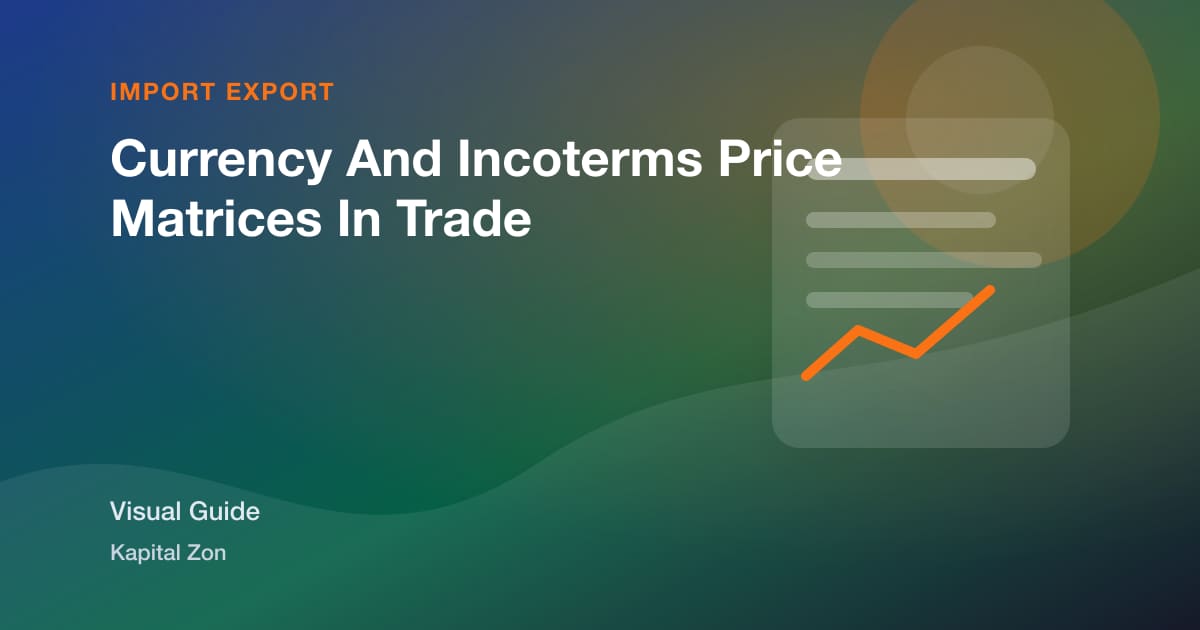 Currency And Incoterms Price Matrices In Trade