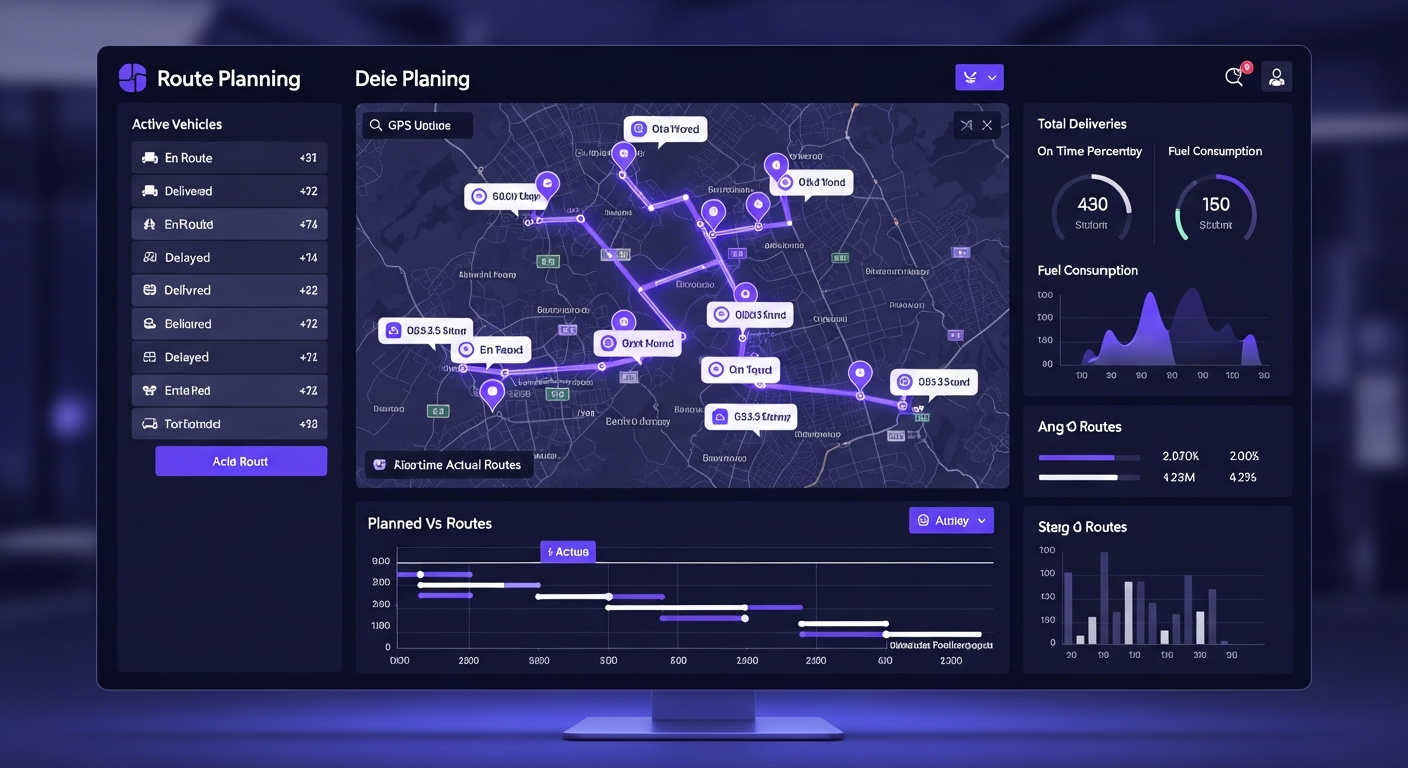 Route Optimization - GPS tracking and logistics management system