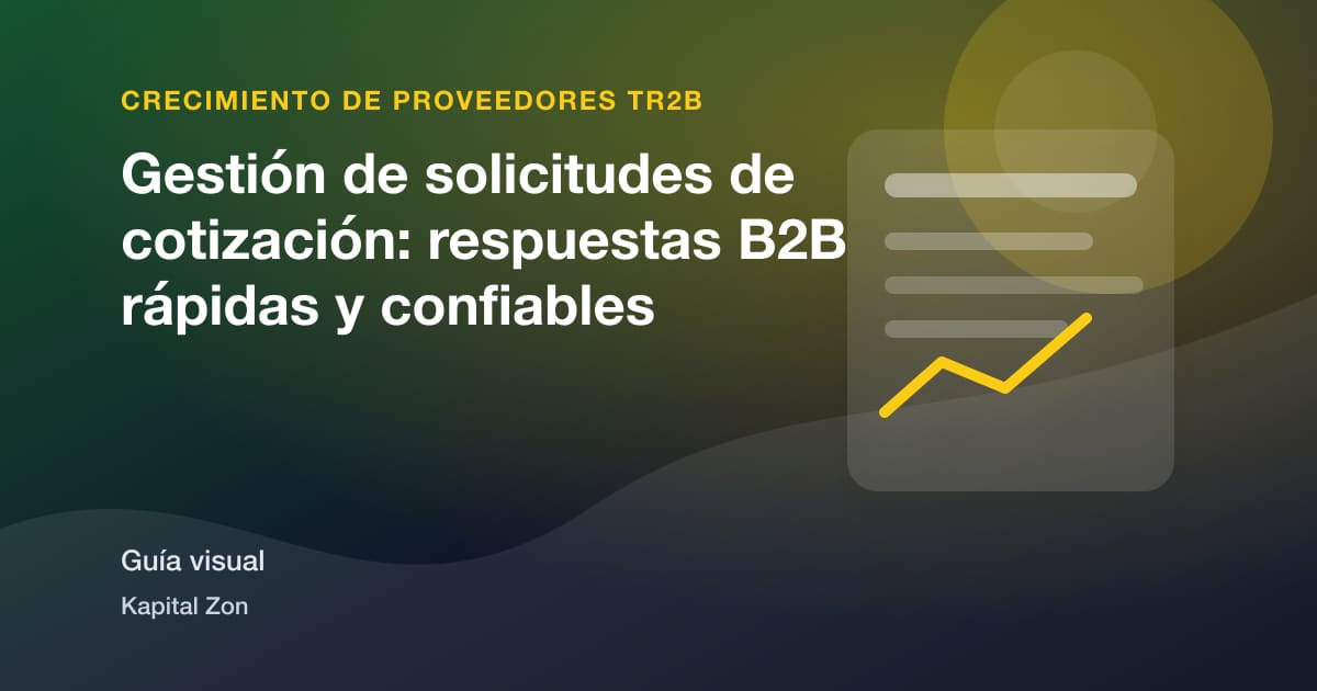 Gestión de solicitudes de cotización: respuestas B2B rápidas y confiables