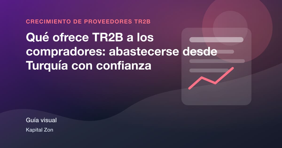 Qué ofrece TR2B a los compradores: abastecerse desde Turquía con confianza