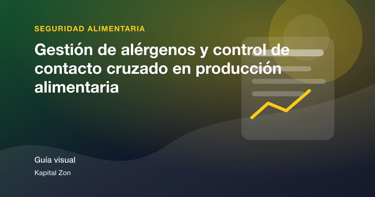 Gestión de alérgenos y control de contacto cruzado en producción alimentaria