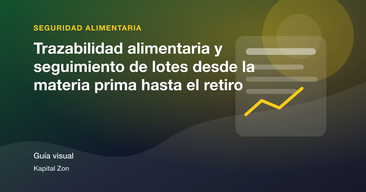 Trazabilidad alimentaria y seguimiento de lotes desde la materia prima hasta el retiro