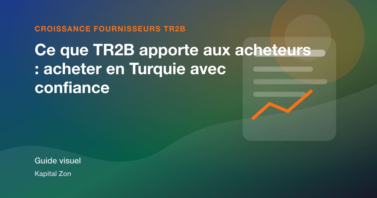Ce que TR2B apporte aux acheteurs : acheter en Turquie avec confiance