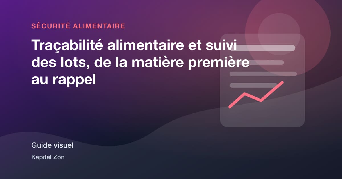 Traçabilité alimentaire et suivi des lots, de la matière première au rappel