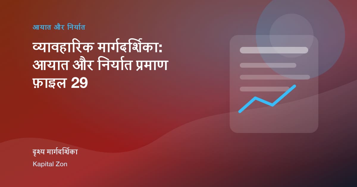 व्यावहारिक मार्गदर्शिका: आयात और निर्यात प्रमाण फ़ाइल 29