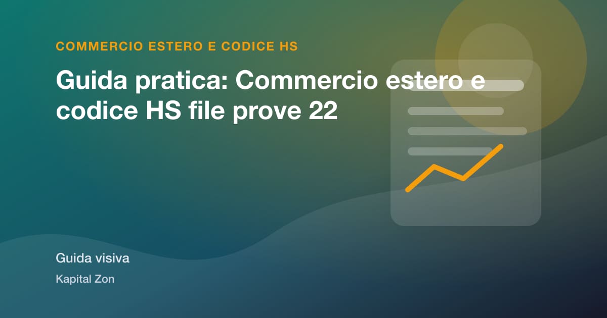 Guida pratica: Commercio estero e codice HS file prove 22