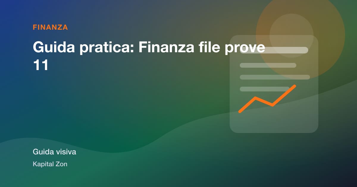 Guida pratica: Finanza file prove 11