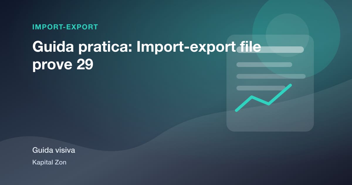 Guida pratica: Import-export file prove 29