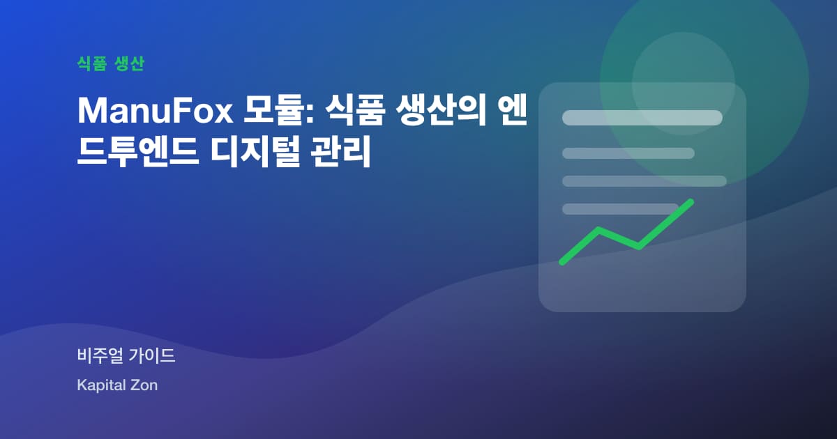 ManuFox 모듈: 식품 생산의 엔드투엔드 디지털 관리