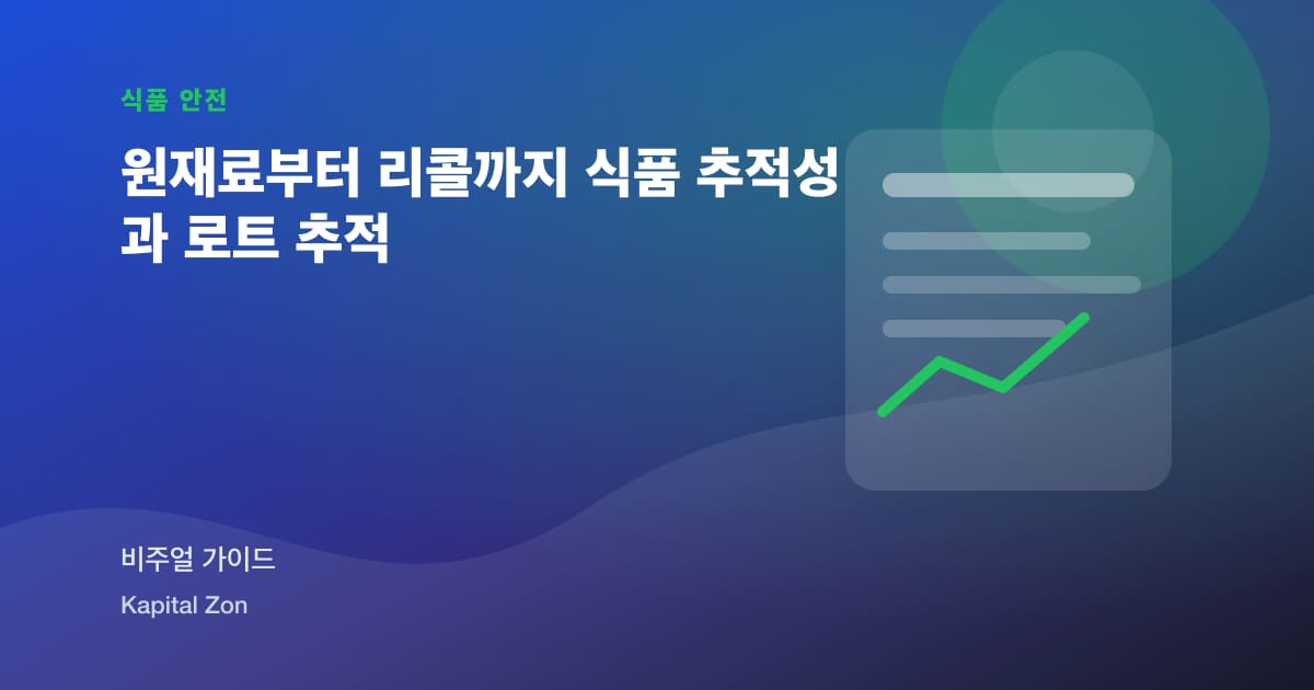 원재료부터 리콜까지 식품 추적성과 로트 추적