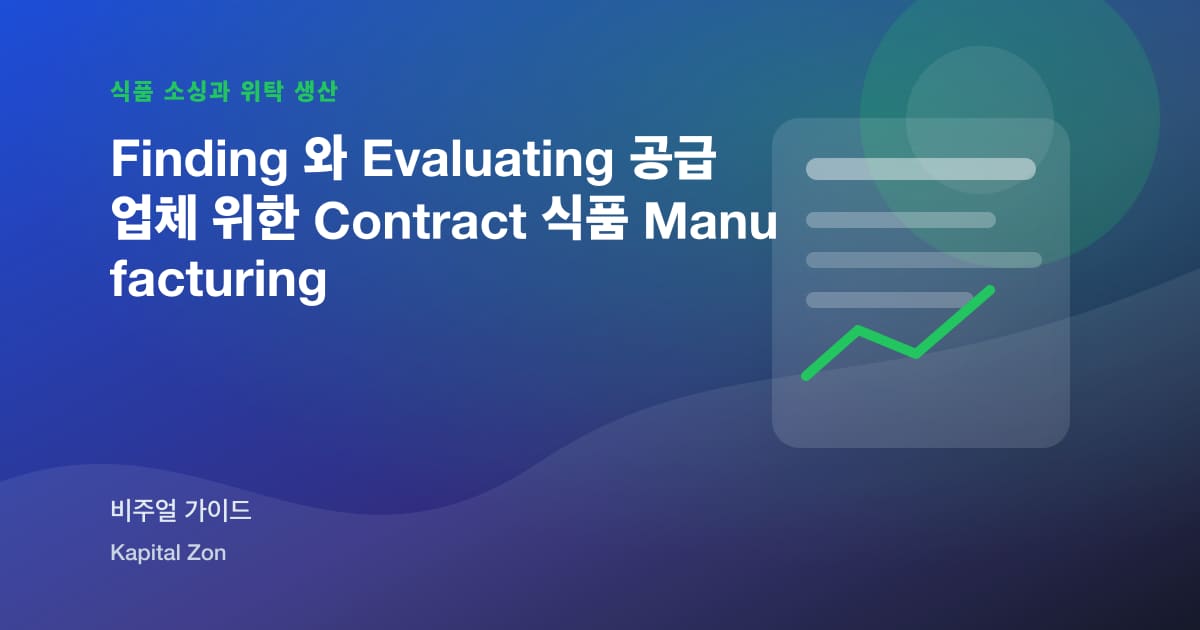 Finding 와 Evaluating 공급업체 위한 Contract 식품 Manufacturing