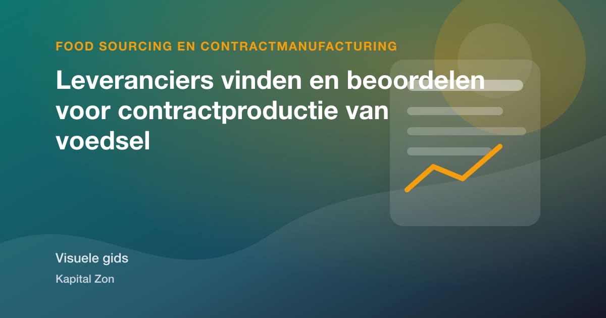 Leveranciers vinden en beoordelen voor contractproductie van voedsel