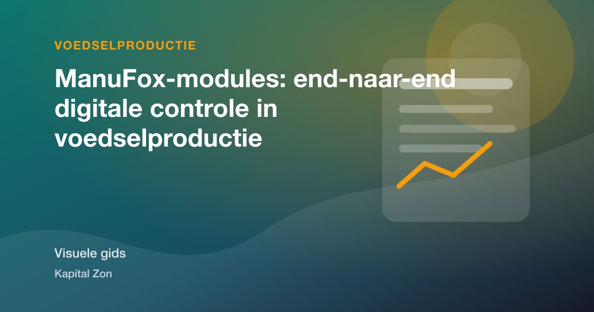 ManuFox-modules: end-naar-end digitale controle in voedselproductie
