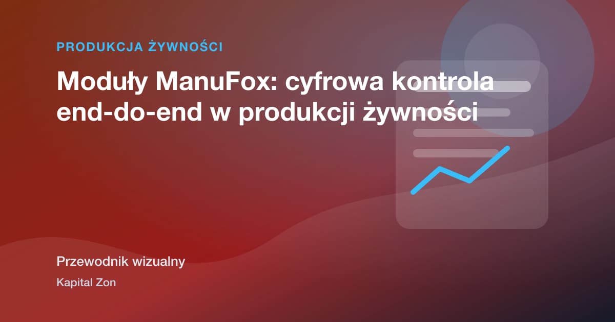 Moduły ManuFox: cyfrowa kontrola end-do-end w produkcji żywności