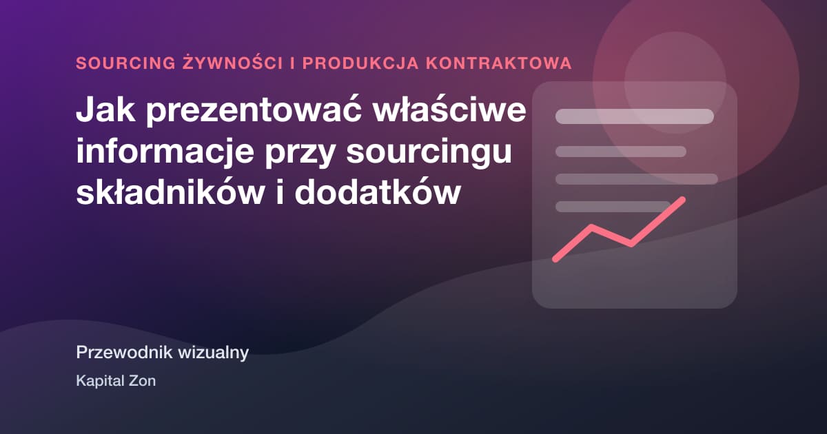 Jak prezentować właściwe informacje przy sourcingu składników i dodatków
