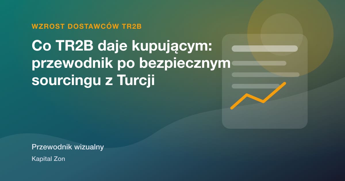 Co TR2B daje kupującym: przewodnik po bezpiecznym sourcingu z Turcji