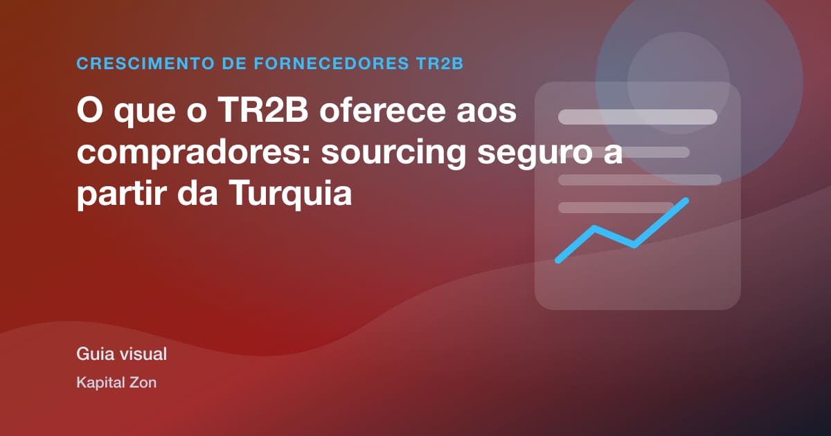 O que o TR2B oferece aos compradores: sourcing seguro a partir da Turquia