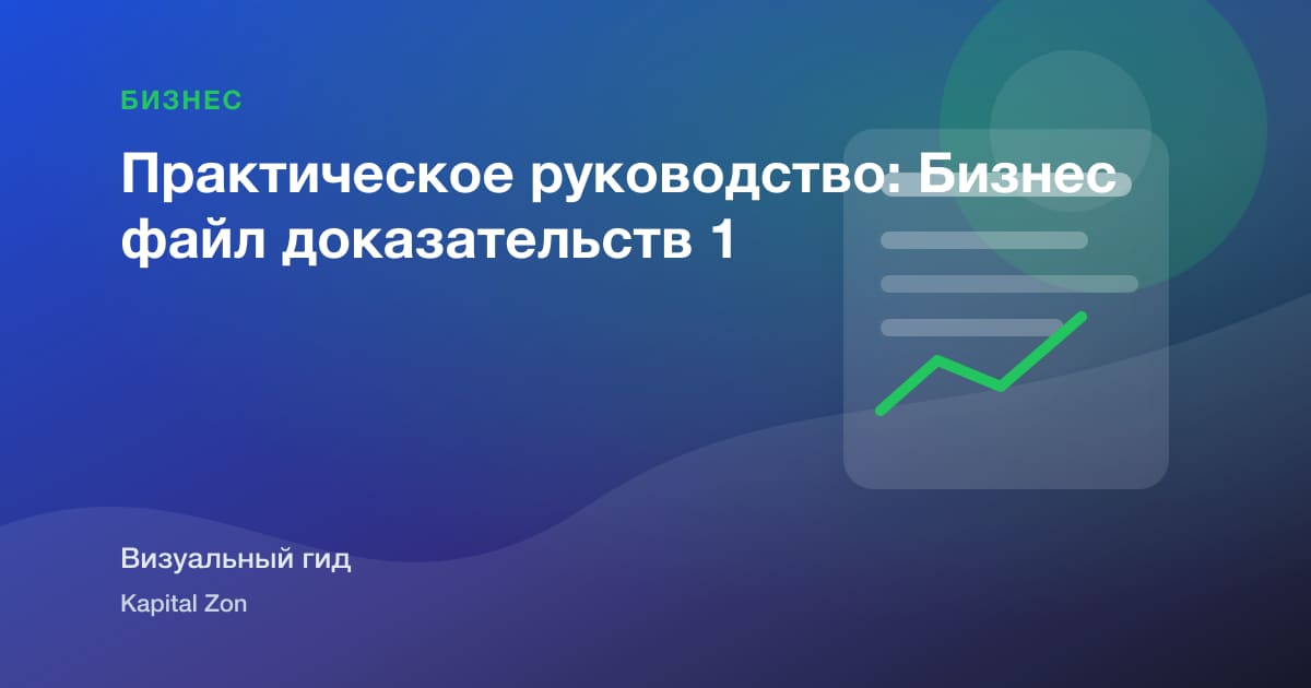 Практическое руководство: Бизнес файл доказательств 1