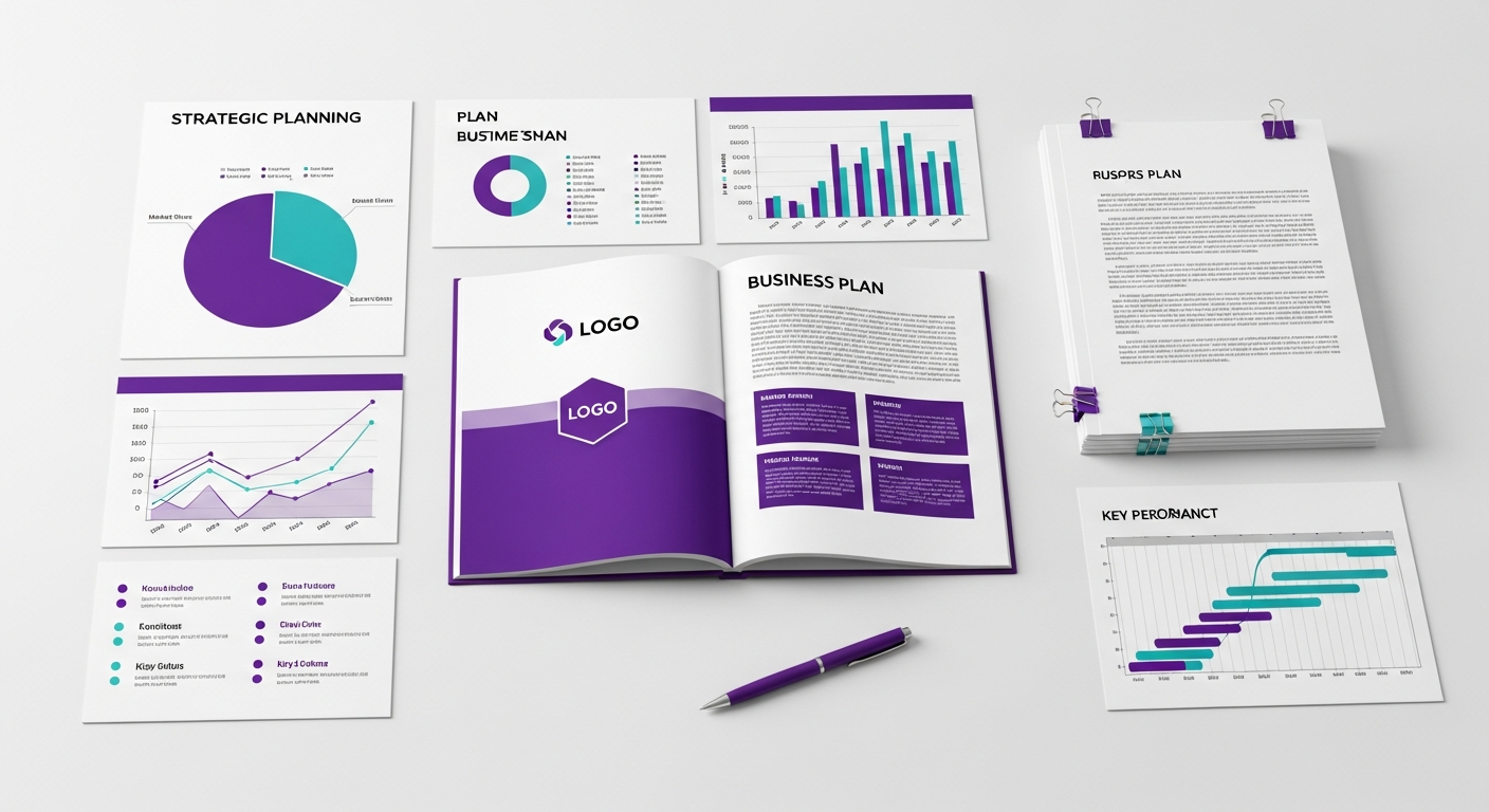 İş Planı Hazırlama - Yazı tahtasında stratejik plan