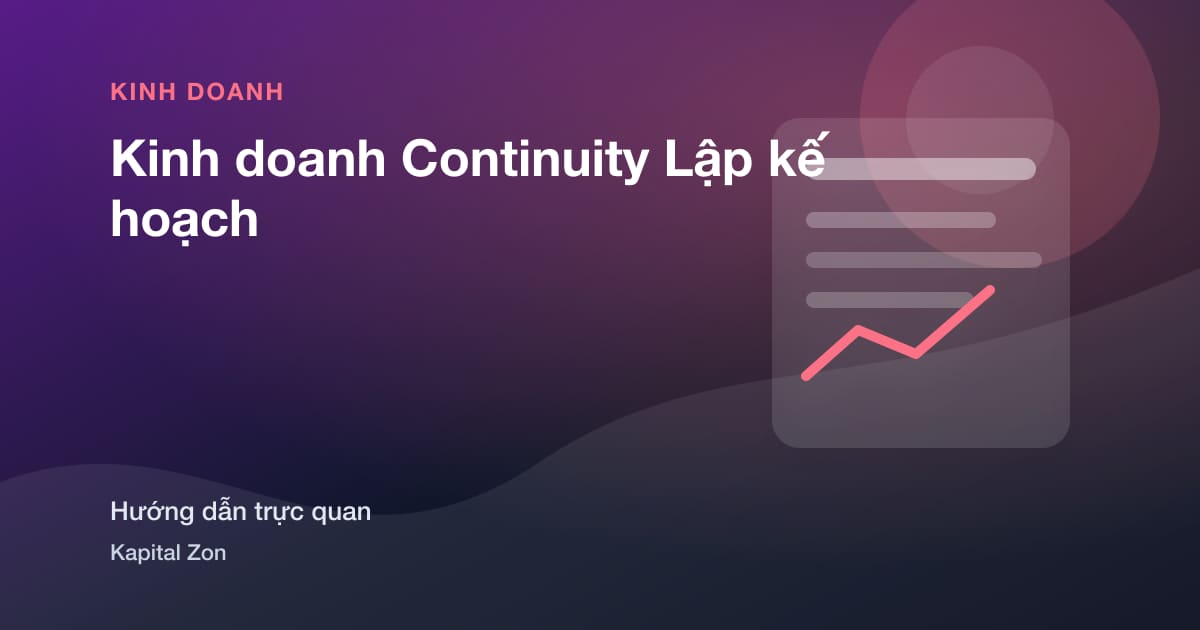 Kinh doanh Continuity Lập kế hoạch